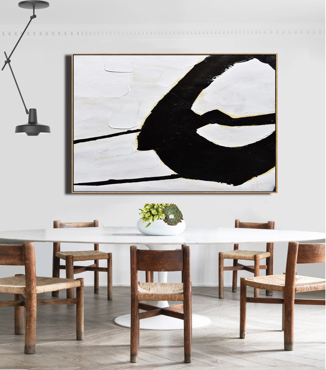 Horizontal Palette Knife Minimalist Art #C30Z